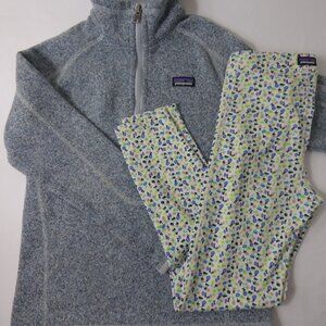 Patagonia Kids' Better Sweater 1/4-Zip & Capilene Baselayer Pant Set, Size 10 Yr